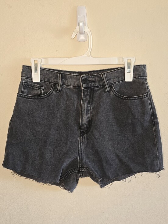 BDG Pants - BDG Mom High Rise Shorts Women's 26 Black Distressed Denim Cutoff Jean Shorts